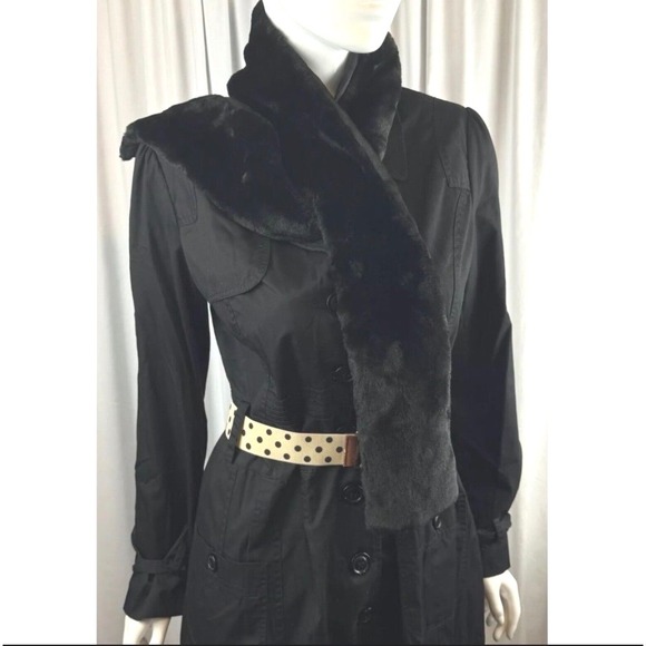 Ruyi Black Faux Fur Collar Scarf Stole Wrap Neck Warmer Winter Accessory 66-44 - Picture 10 of 11